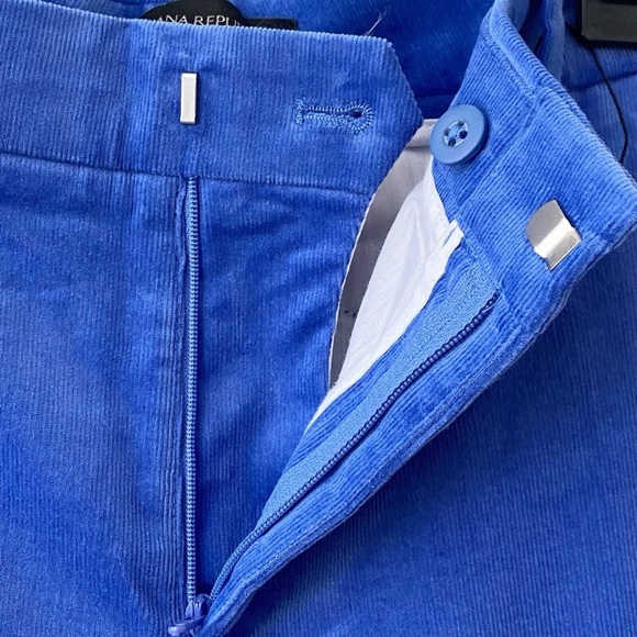 NWT Banana Republic Corduroy Pants Size 12 Blue Ryan Slim Fit Straight Leg - Picture 5 of 6